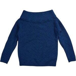 Women's Blue Knit Long Sleeve Express Shirt Size XS